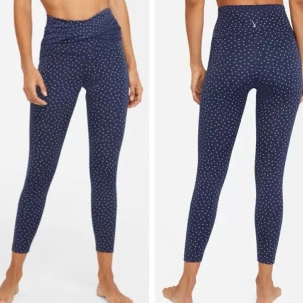 Nike Yoga Twist High Rise 7/8 Leggings (Blue Dot) - XS